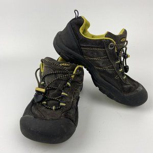 Keen Boy's Low Top Hiking Shoes Brown and Green Youth Size 3